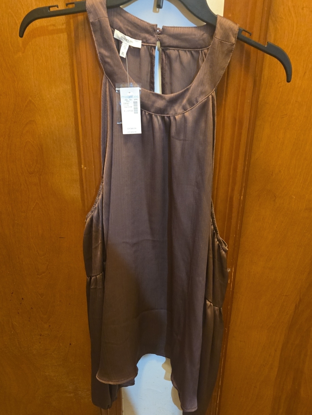 Maurices Brown Cold Shoulder Long Sleeve Top